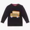 Dr. Kid Boys Blue School Bus Sweater