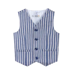 Dr. Kid Boys Blue Striped Waistcoat