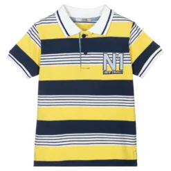 Dr. Kid Boys Blue & Yellow Polo Shirt