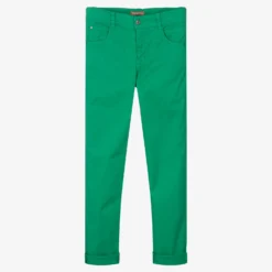 Dr. Kid Boys Green Cotton Trousers