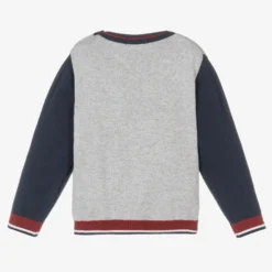 Dr. Kid Boys Grey & Blue Cotton Knit Sweater -Outlet Little Gents Set Store dr kid boys grey blue cotton knit sweater 538000 70659374e49fcf2925fc3071bc4203b75f66a9d3