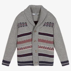Dr. Kid Boys Grey Cotton Cardigan