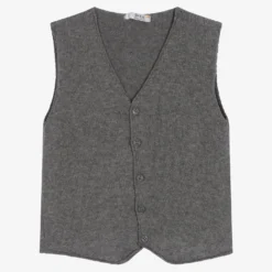 Outlet Little Gents Set Store 5 Dr. Kid Boys Grey Knitted Waistcoat