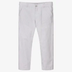 Dr. Kid Boys Grey Stripe Cotton Trousers