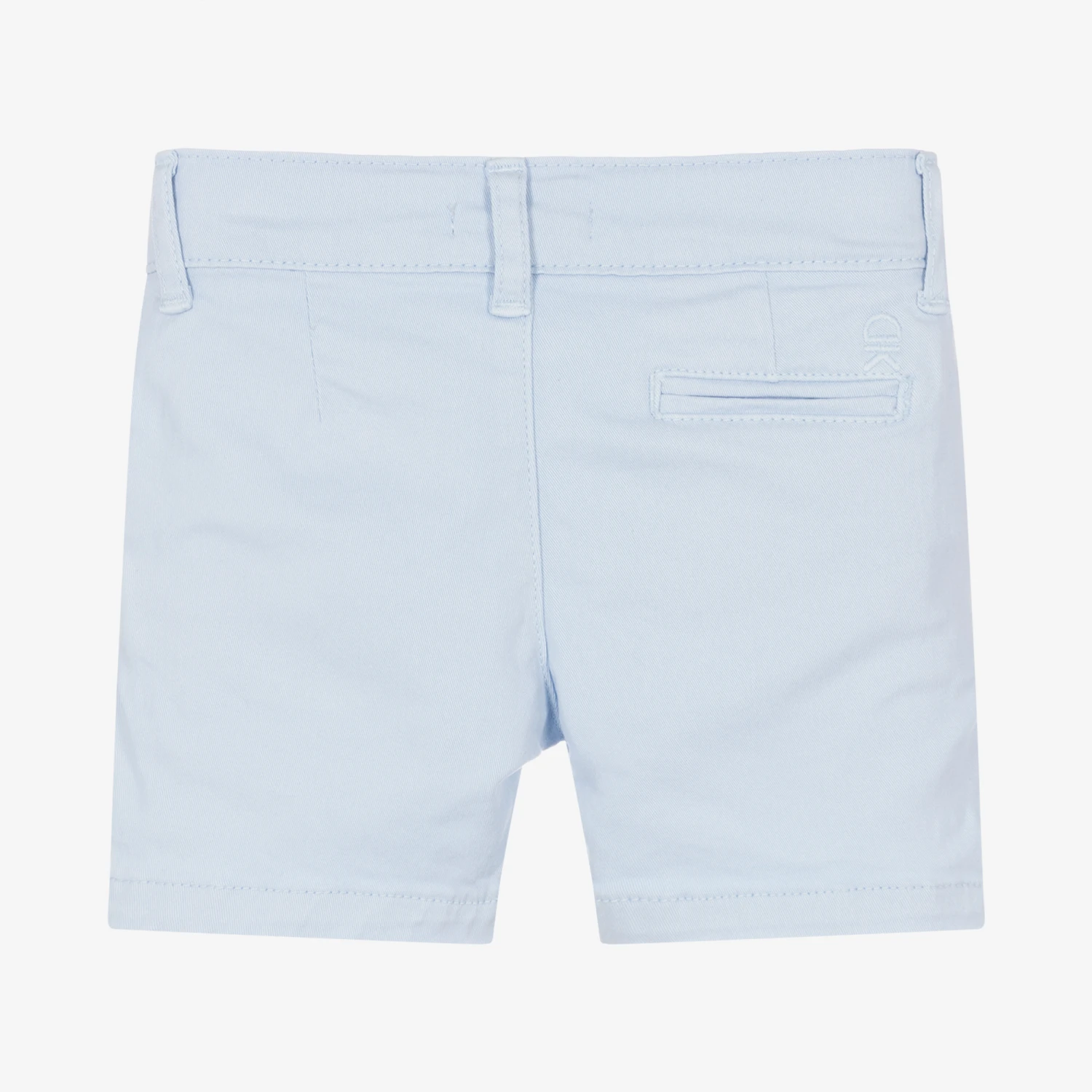 Dr. Kid Boys Light Blue Cotton Twill Shorts 2 Dr. Kid Boys Light Blue Cotton Twill Shorts - Image 2