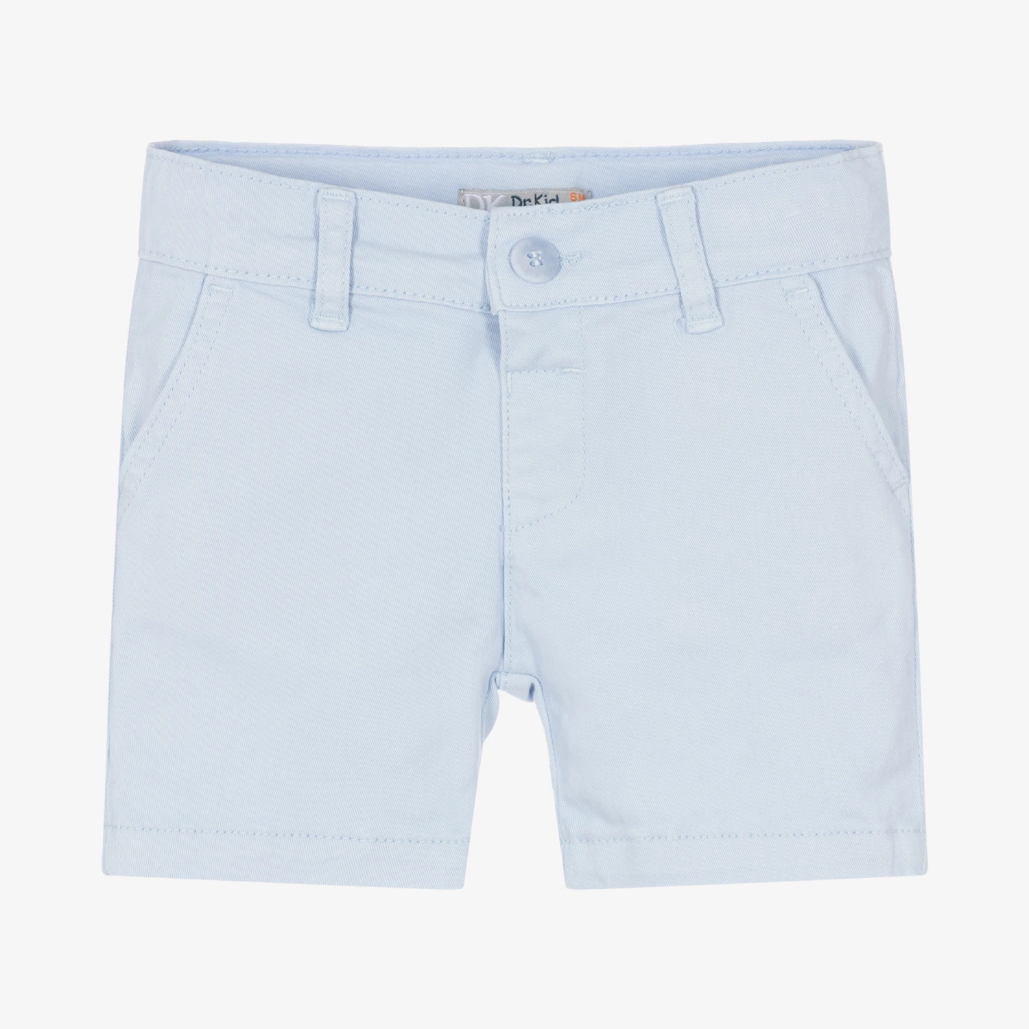 Dr. Kid Boys Light Blue Cotton Twill Shorts 1 Dr. Kid Boys Light Blue Cotton Twill Shorts