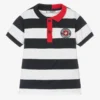 Dr. Kid Boys Striped Cotton Polo Shirt