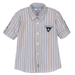 Dr. Kid Boys Striped Cotton Shirt