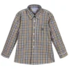 Dr. Kid Grey & Blue Checked Shirt