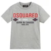 Dsquared2 Grey Cotton Logo T-Shirt
