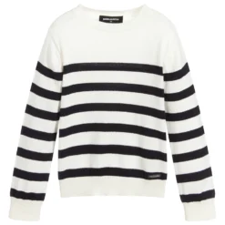 Dsquared2 Ivory Knitted Cotton Sweater