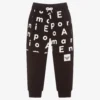 Emporio Armani Black Cotton Logo Joggers