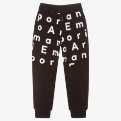 Emporio Armani Black Cotton Logo Joggers -Outlet Little Gents Set Store emporio armani black cotton logo joggers 462464 c79cc88cd738d337775819997bc3eb6051d06434