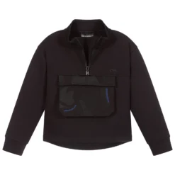 Emporio Armani Black Embroidered Zip-Up Top -Outlet Little Gents Set Store emporio armani black embroidered zip up top 385761 e8465d1f0ccc1557a447a795b296deea5e059de9