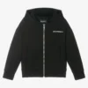 Emporio Armani Boys Black Hooded Zip-Up Top
