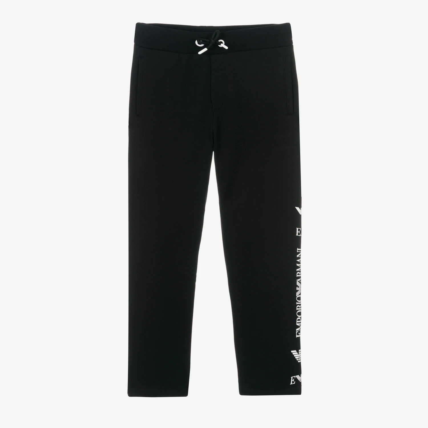 Emporio Armani Boys Black Logo Joggers 1 Emporio Armani Boys Black Logo Joggers