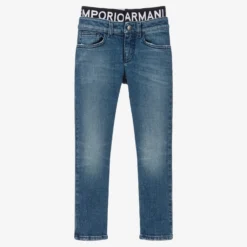 Emporio Armani Boys Blue Denim Skinny Jeans