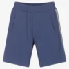 Emporio Armani Boys Blue Logo Tape Shorts