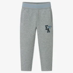 Emporio Armani Boys Grey Logo Joggers