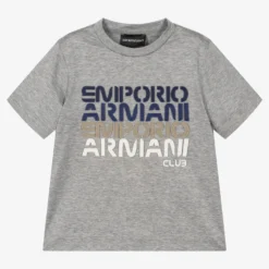 Emporio Armani Boys Grey Marl T-Shirt