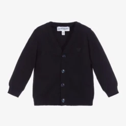 Emporio Armani Boys Navy Blue Cardigan