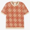 Emporio Armani Boys Orange Jacquard Logo T-Shirt