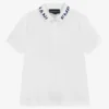 Emporio Armani Boys White Cotton Polo Shirt