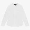 Emporio Armani Boys White Cotton Poplin Shirt