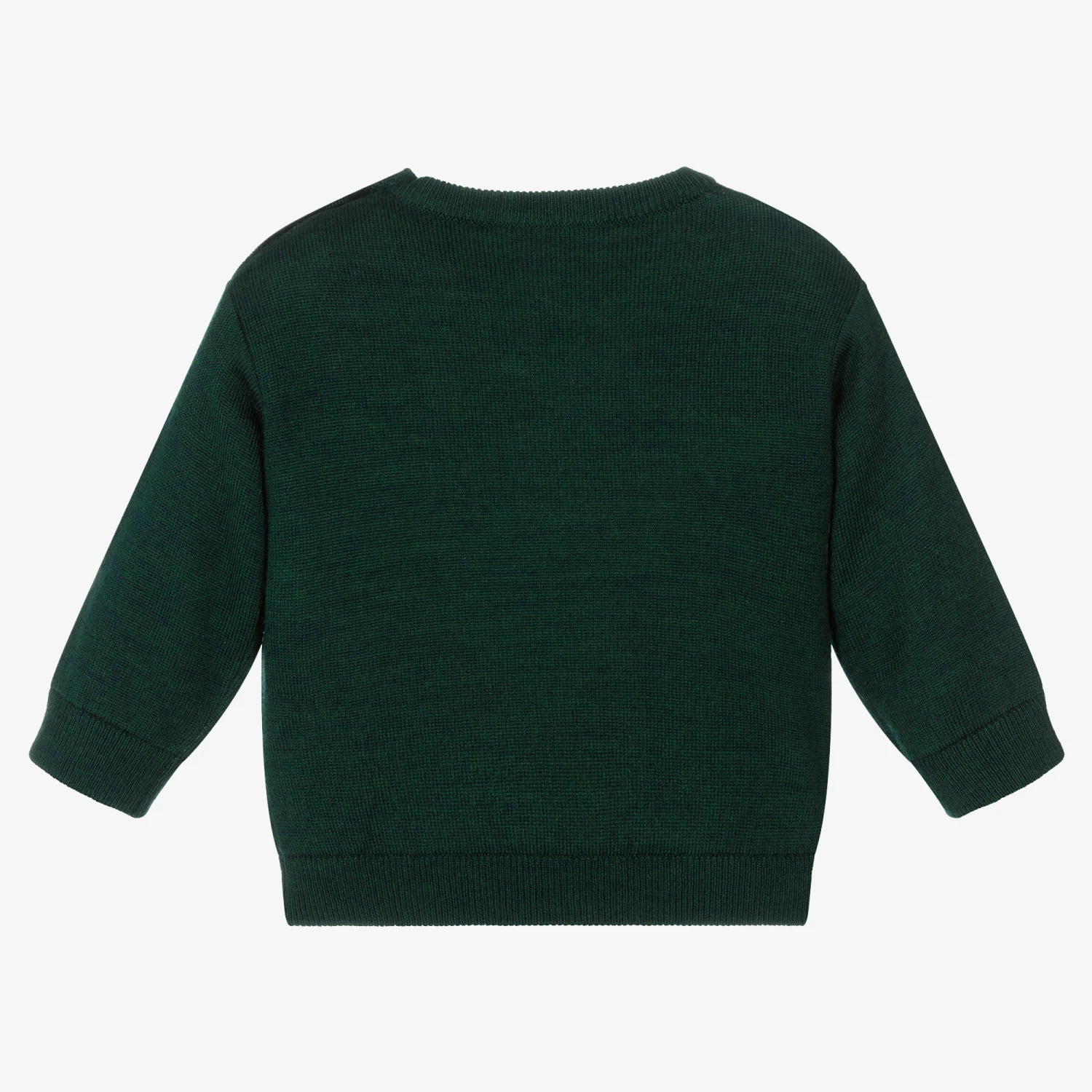 Emporio Armani Green Knitted Logo Sweater 2 Emporio Armani Green Knitted Logo Sweater - Image 2
