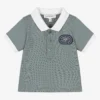 Emporio Armani Grey Cotton Logo Polo Shirt
