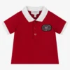 Emporio Armani Red Cotton Logo Polo Shirt