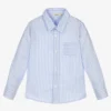 Everything Must Change Blue & White Stripe Cotton Shirt