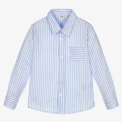 Everything Must Change Blue & White Stripe Cotton Shirt