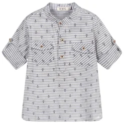 Everything Must Change Boys Blue Striped Shirt