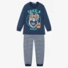 Everything Must Change Boys Navy Blue Cotton Long Pyjamas