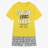 Everything Must Change Boys Yellow & Grey Cotton Short Pyjamas