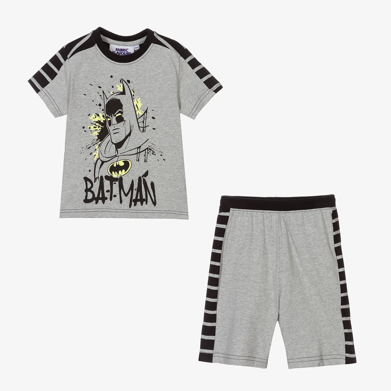 Fabric Flavours Grey Batman Short Pyjamas 2 Fabric Flavours Grey Batman Short Pyjamas - Image 2