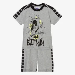 Fabric Flavours Grey Batman Short Pyjamas