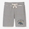 Falcotto By Naturino Boys Ivory & Blue Stripe Cotton Shorts