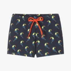 Fina Ejerique Boys Navy Blue Toucan Swim Shorts