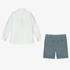 Foque Boys Blue Linen Shorts Set -Outlet Little Gents Set Store foque boys blue linen shorts set 499200 8af465ec44e8b945761e4a62e81cd6191df11b09