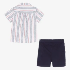 Foque Boys Blue Stripe Shorts Set -Outlet Little Gents Set Store foque boys blue stripe shorts set 425846 3bff06ae9a0ce1ffb5ac669b50f1450e591f7709
