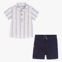 Foque Boys Blue Stripe Shorts Set -Outlet Little Gents Set Store foque boys blue stripe shorts set 425846 eab3d9bcc9f65314a4c60a222f8e07a903b2a009