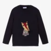 Foque Boys Blue Wool Fox Sweater