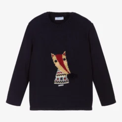 Foque Boys Blue Wool Fox Sweater
