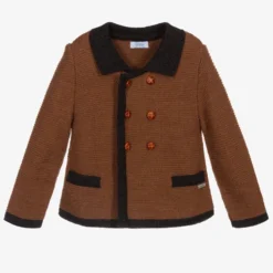 Foque Boys Brown & Grey Cardigan
