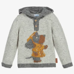 Foque Grey Knitted Dog Sweater
