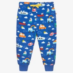 Frugi Blue Cotton Vehicle Joggers