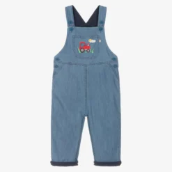 Frugi Boys Blue Cotton Dungarees
