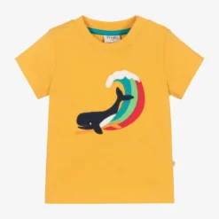 Frugi Yellow Organic Cotton Whale T-Shirt
